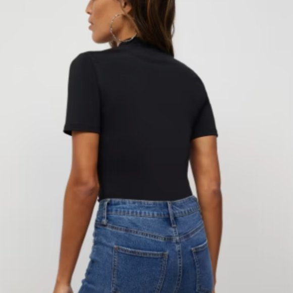 NWT Mock Neck Scuba Bodysuit in Black - Large - Picture 3 of 6